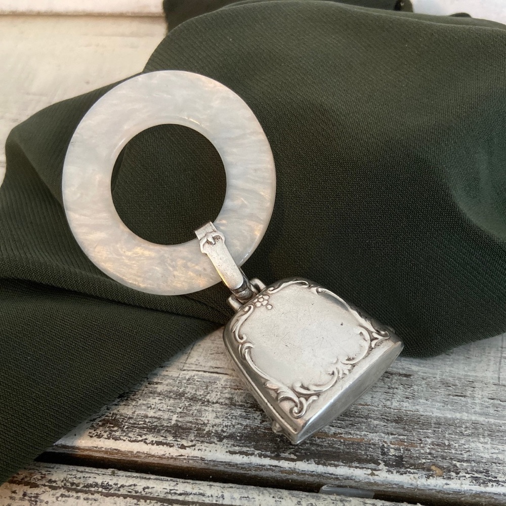 Webster, sterling silver baby rattle